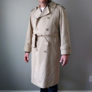 Vintage Christian Dior Classic Tan Lined Trench Coat 40R M L